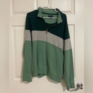 Large Green Quarter Zip Sweater Lands End